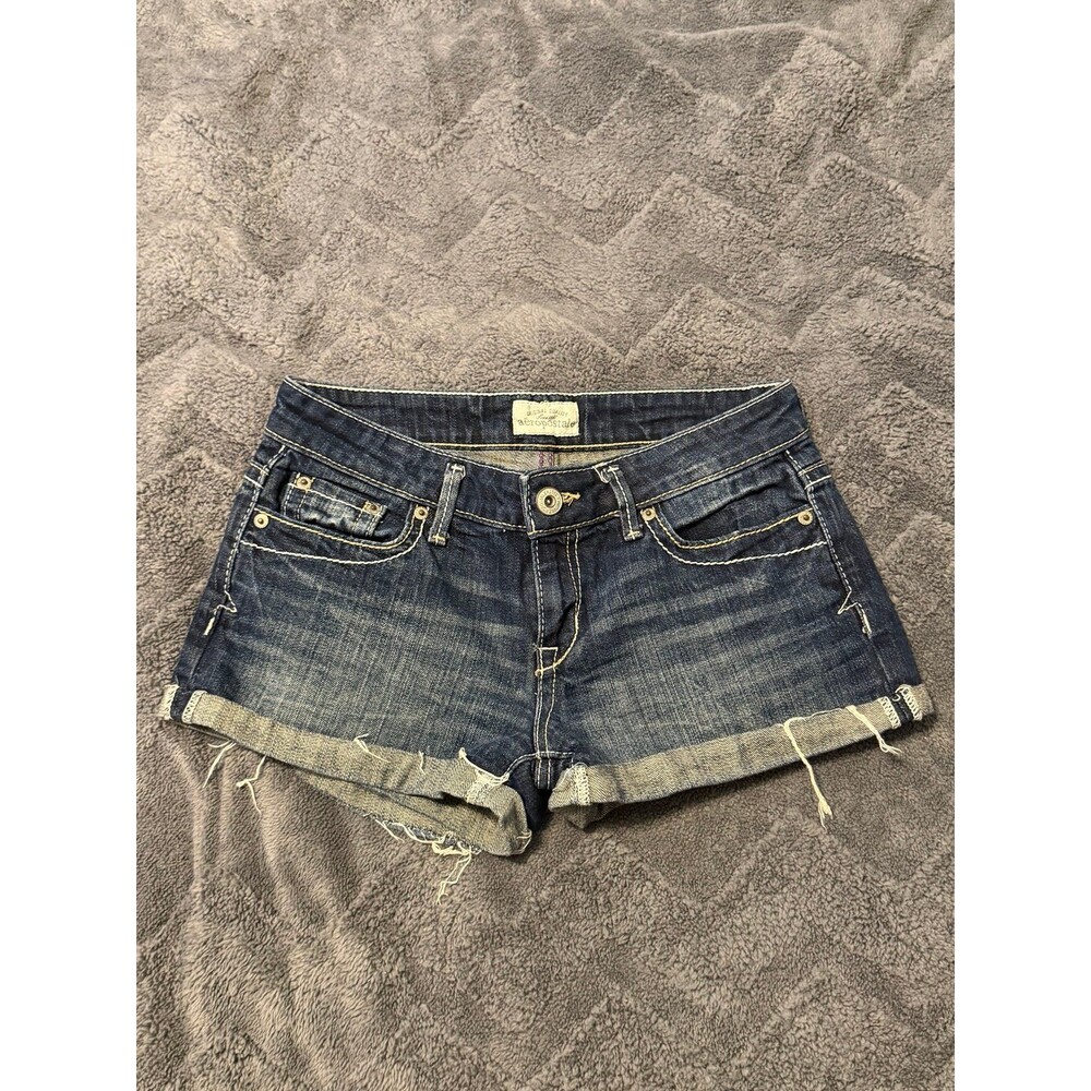 Aeropostale Denim Cuffed Women’s Shorts in Dark Blue - Classic Casual